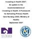 Investing in Health 2007: An update to the recommendations of Investing in Health: A Framework for Activating Primary Health Care Nursing (2003,