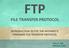FILE TRANSFER PROTOCOL INTRODUCTION TO FTP, THE INTERNET'S STANDARD FILE TRANSFER PROTOCOL
