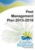 Cairns Regional Council Pest Management Plan