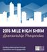2015 Mile HigH SHrM Sponsorship Prospectus