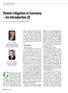 Patent Litigation in Germany An Introduction (I)