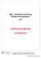 SDC - Healthcare Planning Design brief guidance STATUS IN WALES INFORMATION