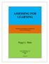 ASSESSING FOR LEARNING