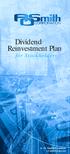 Dividend Reinvestment Plan