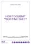 HOW TO SUBMIT YOUR TIME SHEET