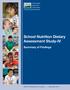 School Nutrition Dietary Assessment Study-IV Summary of Findings