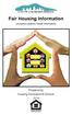 Fair Housing Information. (Includes Landlord-Tenant Information)