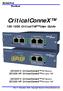 CriticalConneX. 100/1000 CriticalTAP User Guide. CC1220-V: CriticalConneX TAP Module CC1220-VP: CriticalConneX Portable TAP