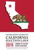 LEGISLATIVE GUIDE TO CALIFORNIA ELECTION LAWS