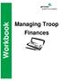 Workbook. Managing Troop Finances