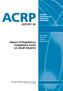 ACRP REPORT 90. Impact of Regulatory Compliance Costs on Small Airports AIRPORT COOPERATIVE RESEARCH PROGRAM