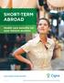 SHORT-TERM ABROAD Health care benefits for your mission workers