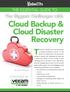Cloud Backup & Cloud Disaster Recovery