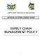 SUPPLY CHAIN MANAGEMENT POLICY