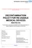 DECONTAMINATION POLICY FOR RE-USABLE MEDICAL DEVICES