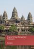 Angkor Heritage Management Framework. Synopsis