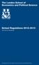 The London School of Economics and Political Science. School Regulations 2012-2013