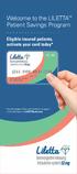 Welcome to the LILETTA Patient Savings Program
