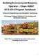 Building Environmental Systems Operator Class I #0807 2015-2016 Program Handbook