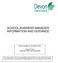 SCHOOL BUSINESS MANAGER INFORMATION AND GUIDANCE