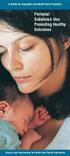 Perinatal Substance Use: Promoting Healthy Outcomes