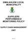 EMALAHLENI LOCAL MUNICIPALITY SUPPLIERS PERFORMANCE MONITORING POLICY