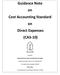 Guidance Note on Cost Accounting Standard on Direct Expenses (CAS-10)