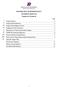 BACHELOR S OF KINESIOLOGY STUDENT MANUAL TABLE OF CONTENTS
