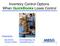 Inventory Control Options