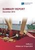 SUMMARY REPORT. December 2014