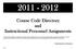 2011-2012. Course Code Directory and Instructional Personnel Assignments