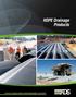 HDPE Drainage Products