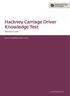 Hackney Carriage Driver Knowledge Test