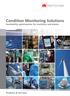 Condition Monitoring Solutions Availability optimization for machines and plants