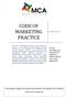 CODE OF MARKETING PRACTICE