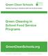Green Cleaning in School Food Service Programs