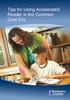 Tips for Using Accelerated Reader in the Common Core Era