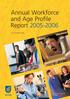 Annual Workforce and Age Profile Report 2005-2006. As at 31 March 2006