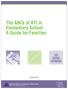 The ABCs of RTI in Elementary School: A Guide for Families