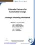 Colorado Partners for Sustainable Change. Strategic Planning Workbook