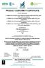 PRODUCT CONFORMITY CERTIFICATE