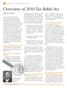 Overview of 2010 Tax Relief Act