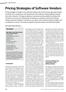 Pricing Strategies of Software Vendors