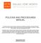 POLICIES AND PROCEDURES MANUAL
