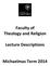 Faculty of Theology and Religion. Lecture Descriptions