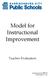 Model for Instructional Improvement. Teacher Evaluation
