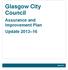 Glasgow City Council. Assurance and Improvement Plan Update 2013 16