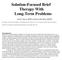 Solution-Focused Brief Therapy With Long-Term Problems