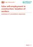 False self-employment in construction: taxation of workers. summary of consultation responses