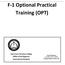 F-1 Optional Practical Training (OPT) Saint Louis Christian College Office of the Registrar International Students